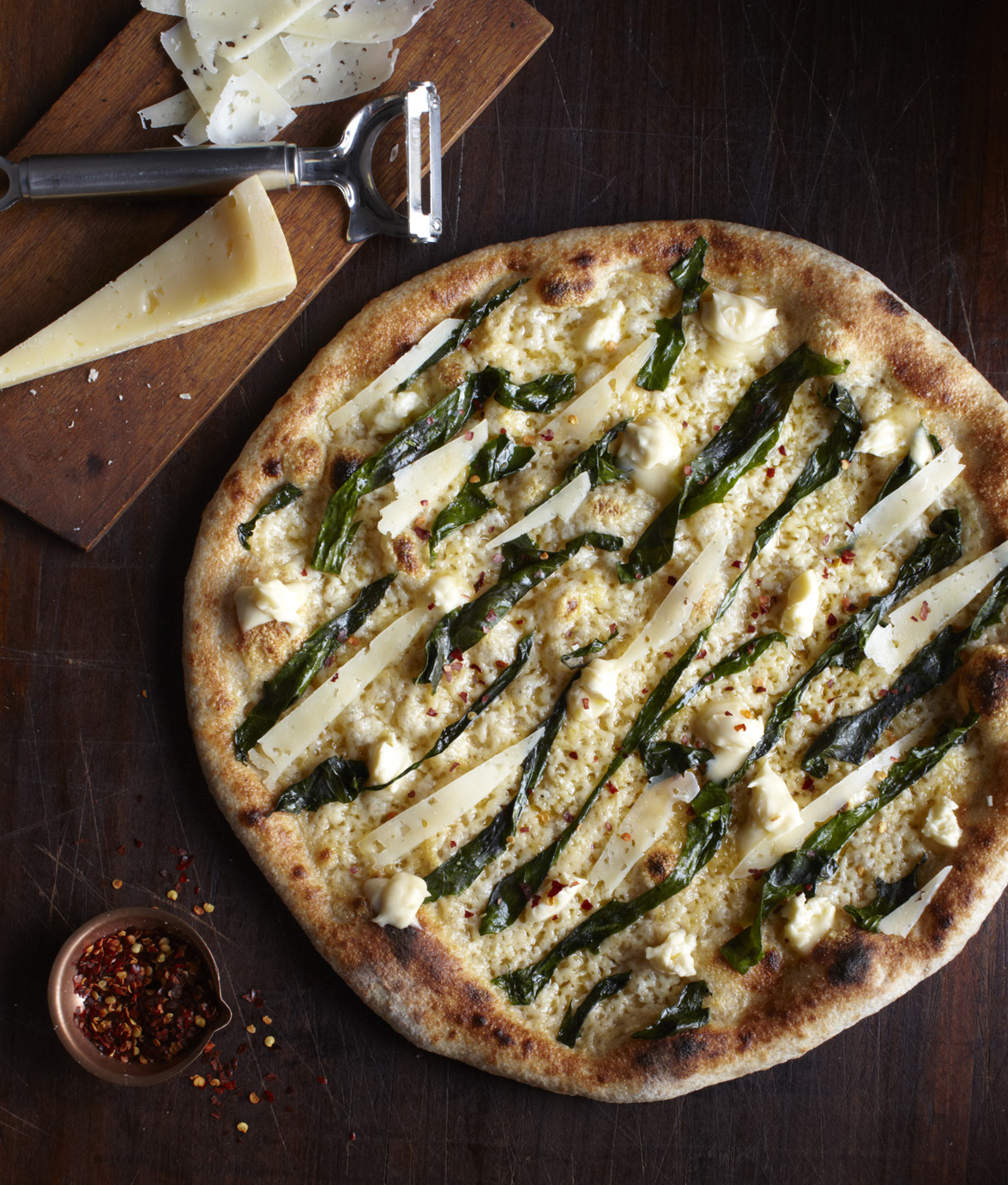 Tony Gemignani's organic three cheese. Tony Gemignani's organic three cheese.
